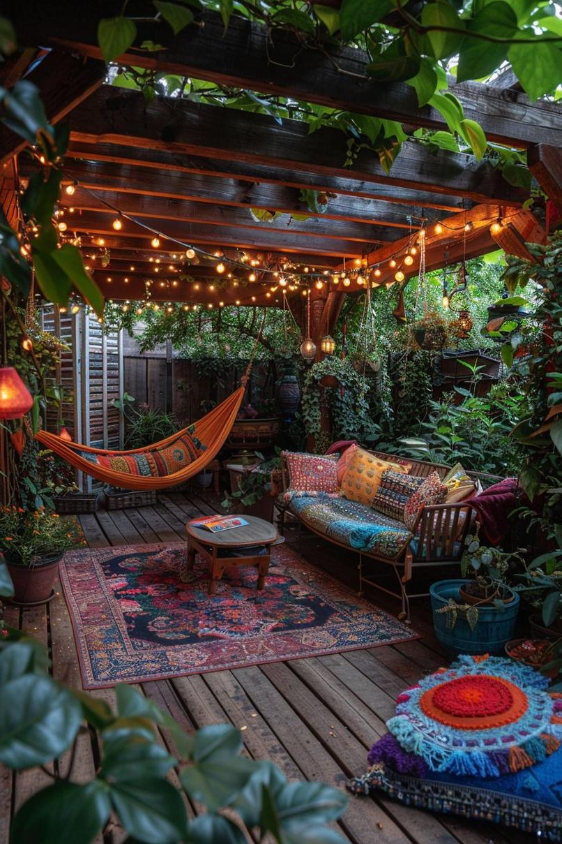 19 Stunning Backyard Patio Designs to Inspire You 3 1. Boho Patio Paradise-0