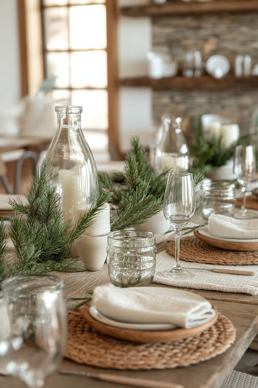 20 Minimalist Christmas Decor Ideas You’ll Love in 2025 13 5. Elegant Pine Branch Centerpieces-0