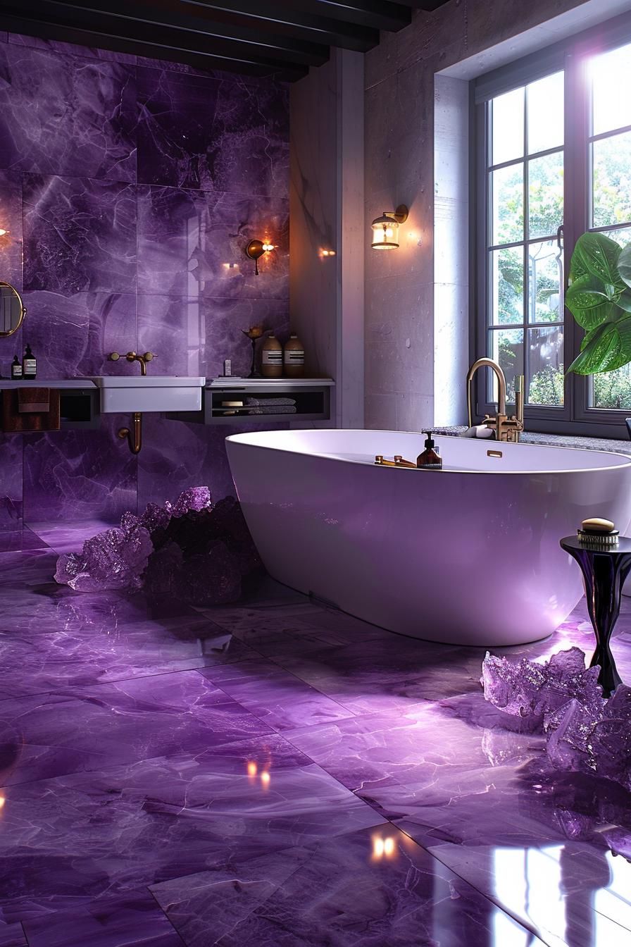 14. Luxurious Amethyst Bathroom Tiles-0