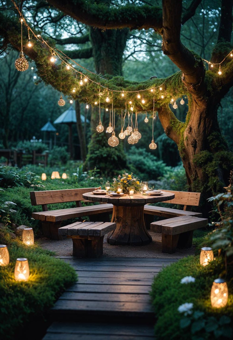 25 Stunning Small Garden Layout Ideas 50 22. Enchanting Toadstool Garden Retreat-1