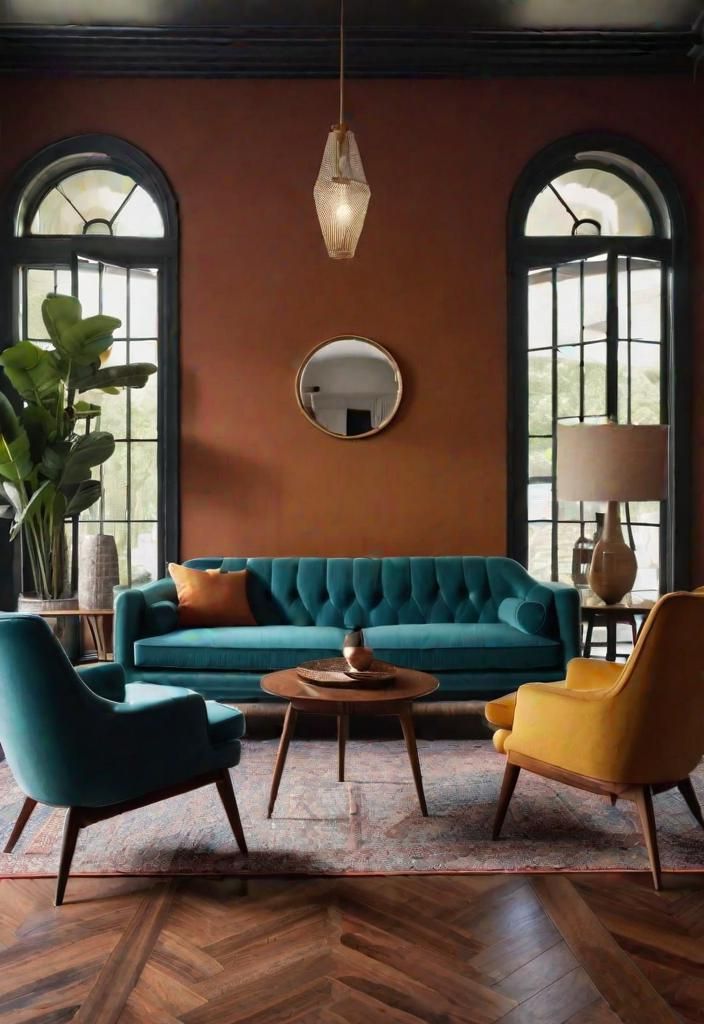 27 Beautiful Mid Century Modern Living Rooms 18 14. Wood Flooring: Herringbone Pattern-1