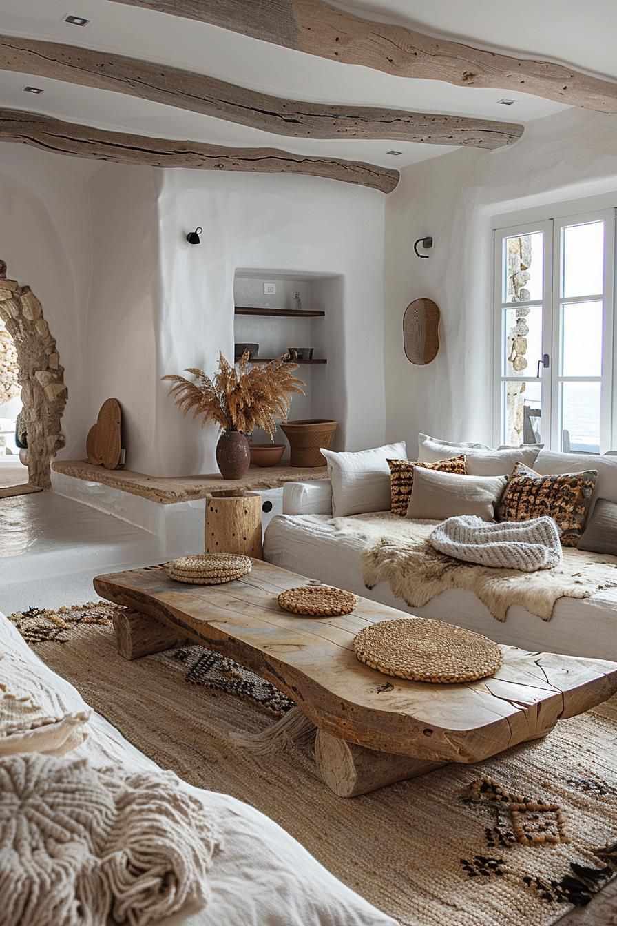 15 Stunning Boho Coastal Living Room Ideas for a Beachy Home 25 8. Coastal Chic Coffee Table Designs-2