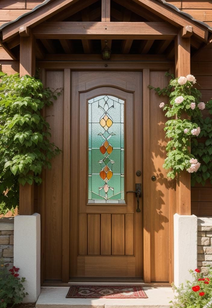 29 Stunning Wooden Door Designs for Main Entrances 43 20. Charming Cottage Door Design Ideas-0