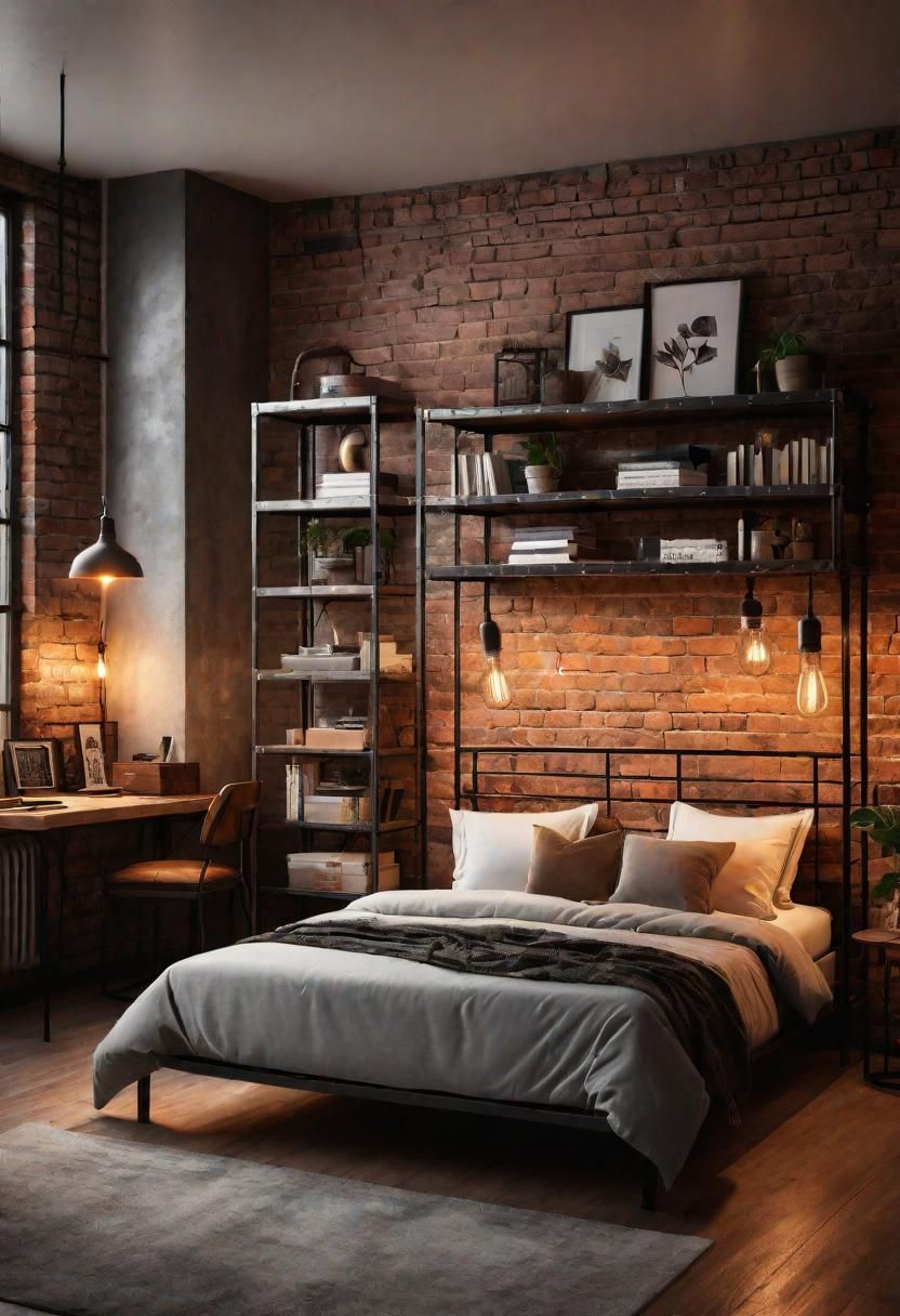 2. Industrial Loft Teen Bedroom-1