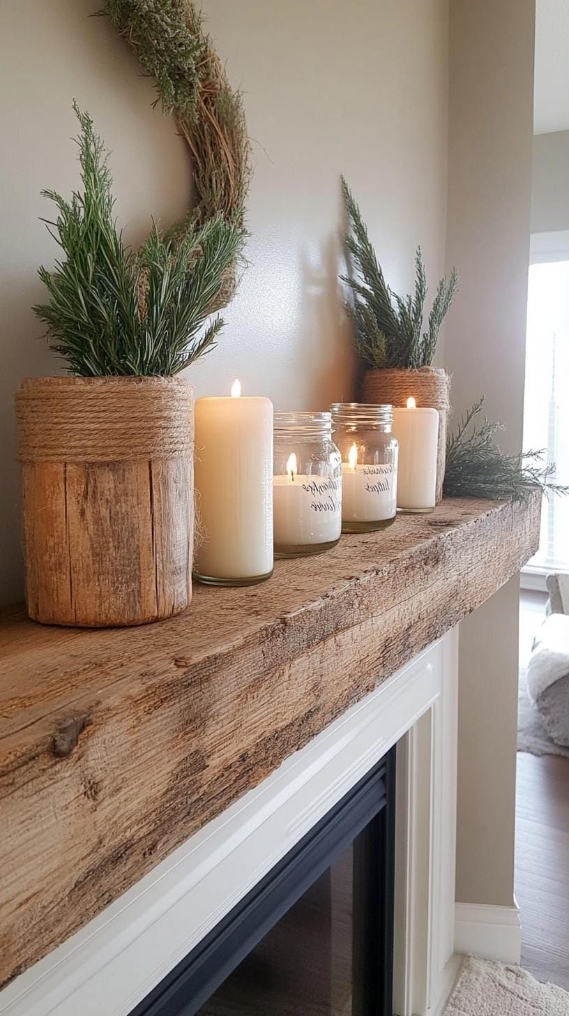 19 Best Winter Mantle Decor Ideas To Cozy Up Your Home In 2025 26 10. Sustainable Winter Mantle Decor Ideas-1