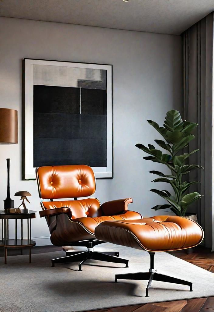 27 Beautiful Mid Century Modern Living Rooms 8 6. Iconic Eames Lounge Set-0