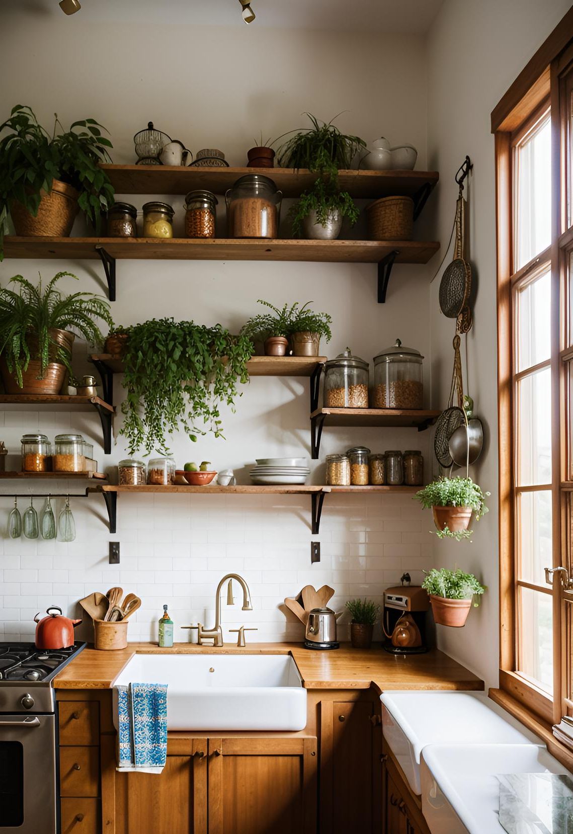 45 Timeless Kitchen Design Ideas for Everlasting Style 16 12. Eclectic Bohemian Kitchen Design-0