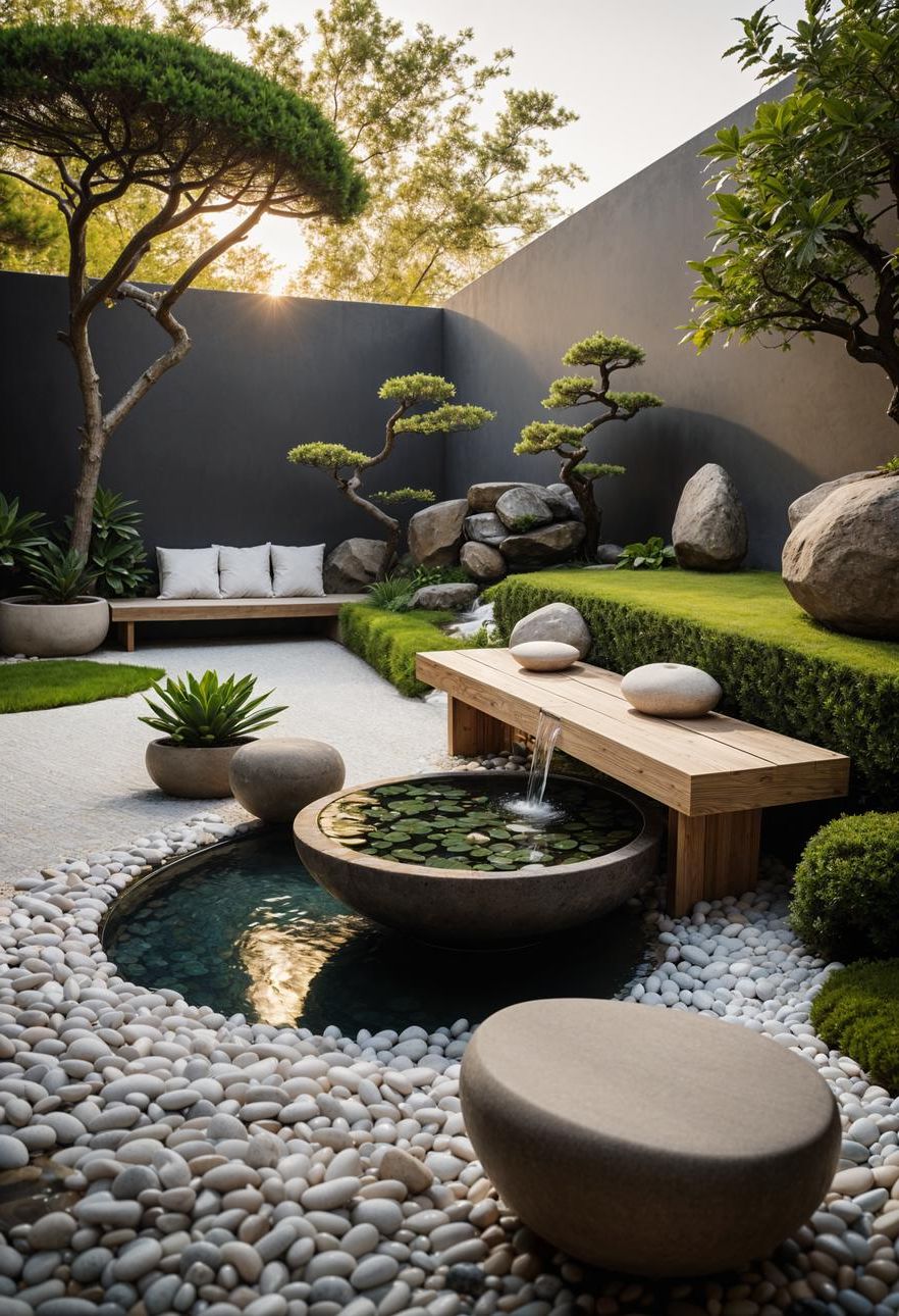25 Stunning Small Garden Layout Ideas 36 16. Zen Garden Serenity Retreat-0