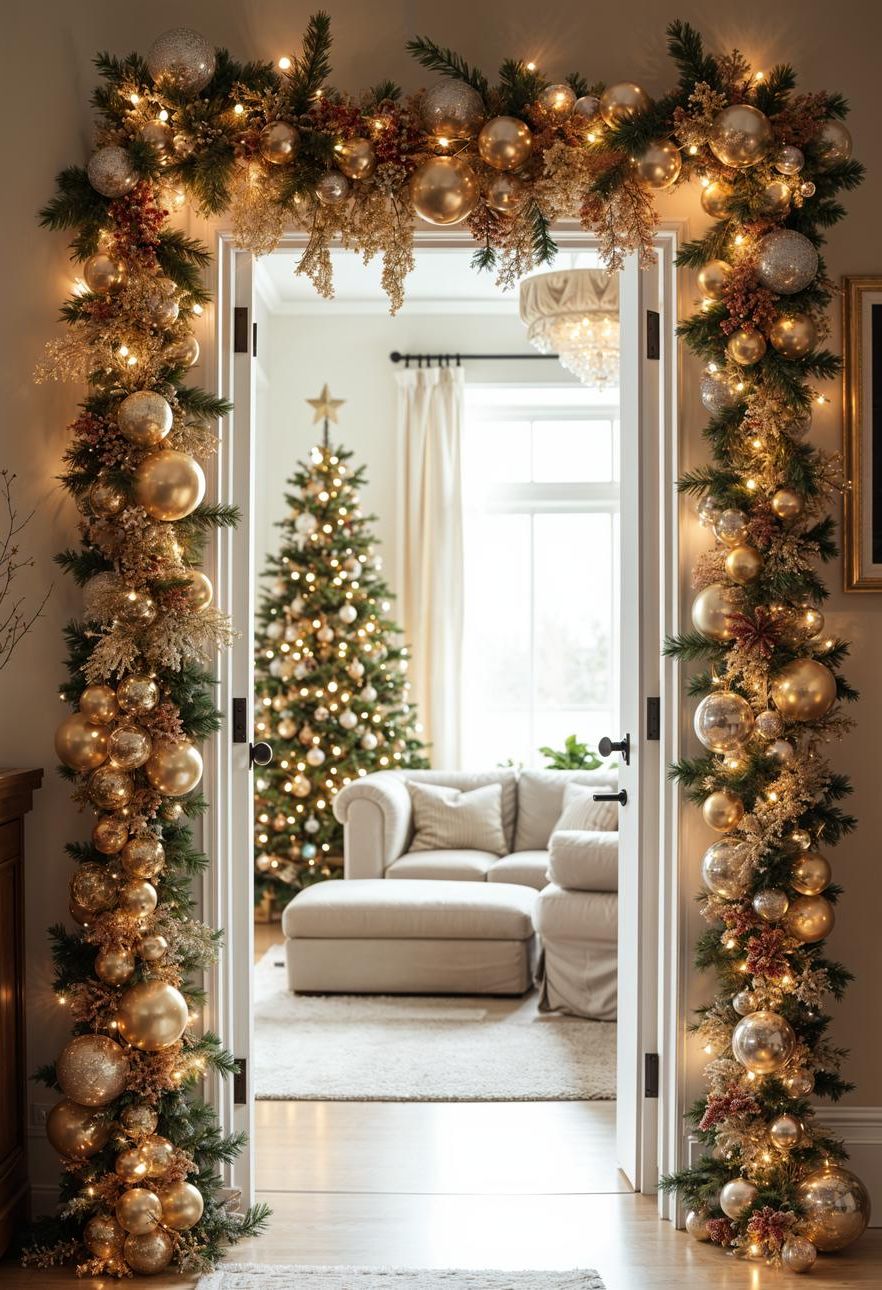 2. Metallic Cascading Doorway Garland-1