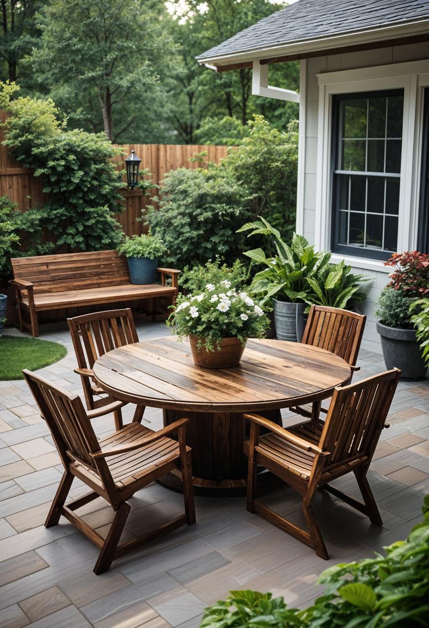15 Gorgeous Budget-Friendly Back Patio Ideas 18 9. Budget-Friendly DIY Patio Table Transformation-0