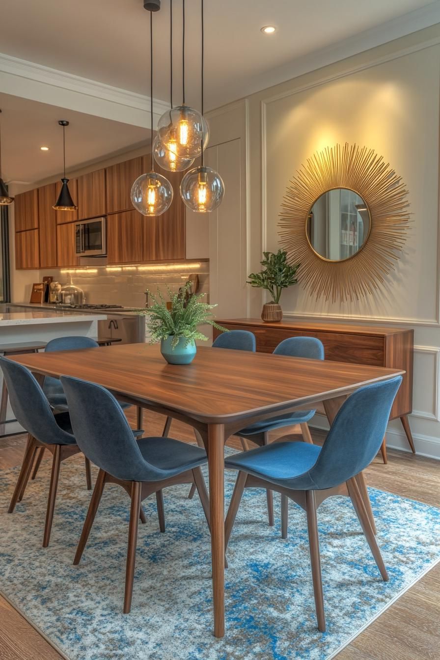 23 Stunning Mid-Century Modern Dining Tables You’ll Adore 49 18. Retro Flair: Sunburst Mirrors Inspiration-2