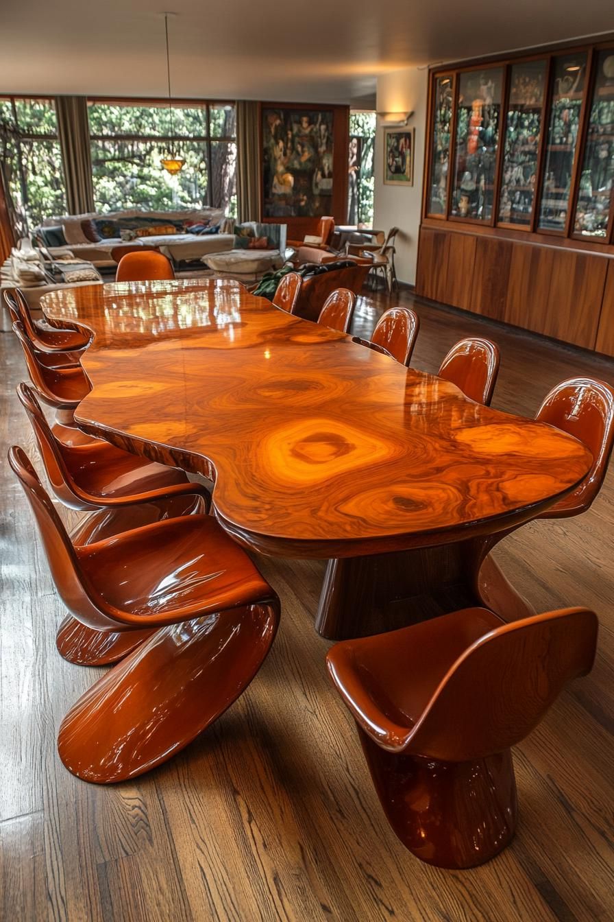 23 Stunning Mid-Century Modern Dining Tables You’ll Adore 27 10. Modern Organic Tabletop Designs-2