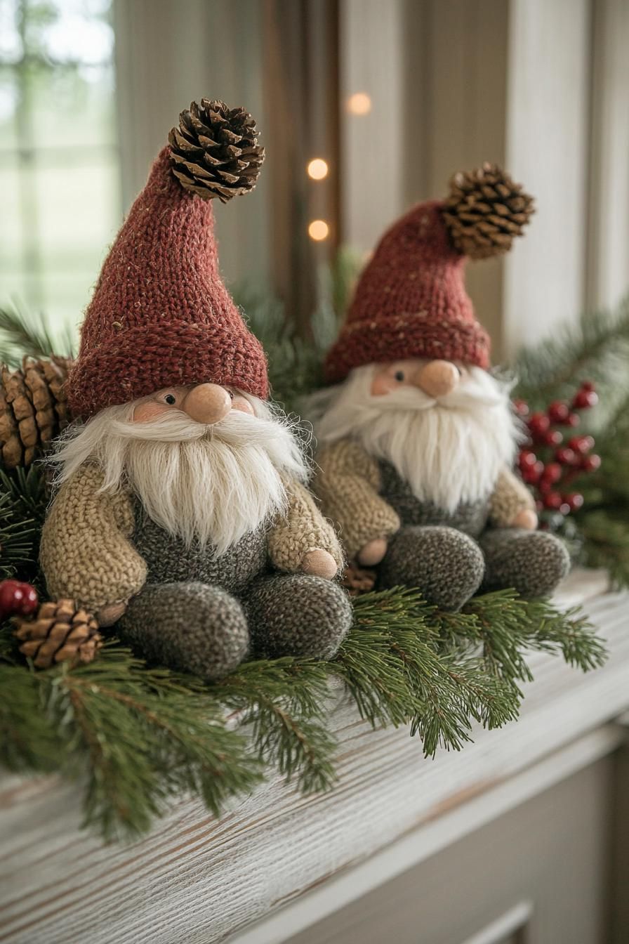 10. Pine Cone Gnome Figurines-1