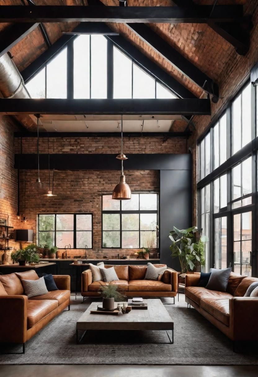 49 Modern Living Room Ideas: Create a Contemporary Haven 4 2. Urban Industrial Living Room Inspiration-0