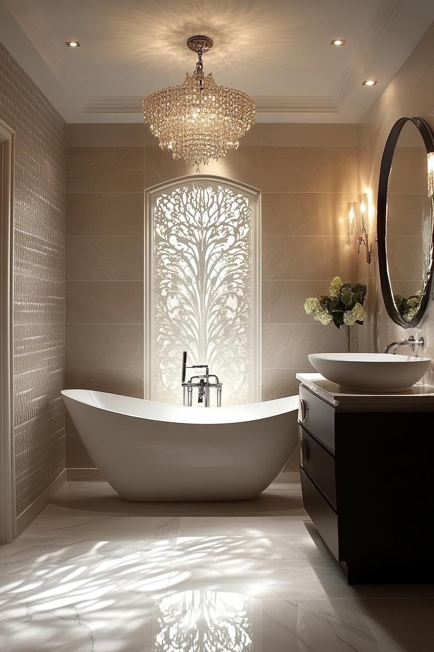12. Unexpected Bathroom Chandeliers-0