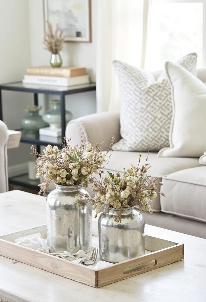18. Mercury Glass Botanical Centerpieces-2