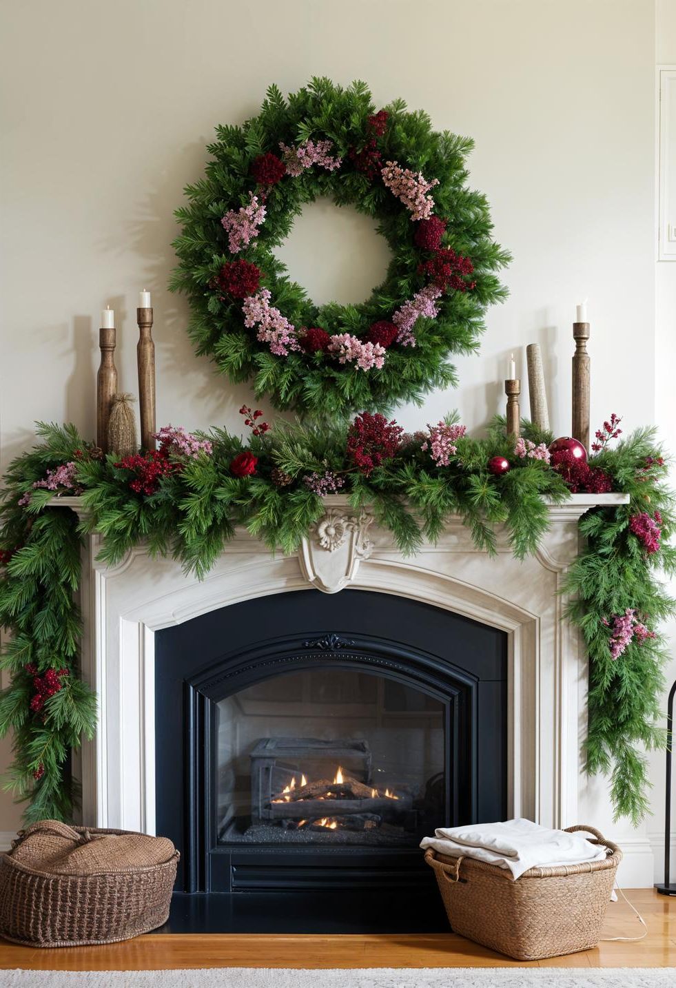 10. Festive Mantle Greenery Accents-1