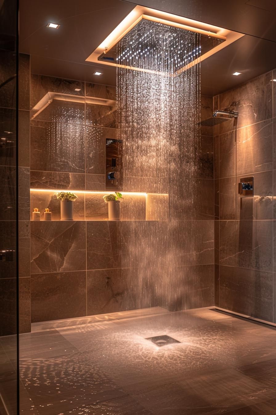 15. Luxurious Shower Enhancements: Light & Heat-1