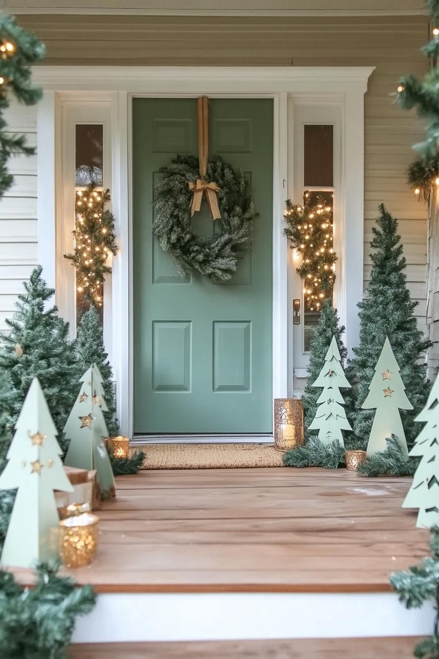 16 Unique Front Porch Christmas Decor Ideas for Holiday Season 46 16. Farmhouse-Inspired Front Porch Christmas Decor DIY-2