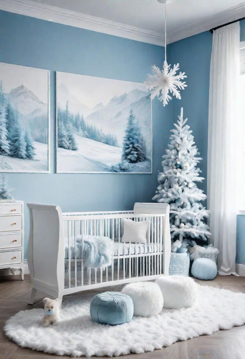 61 Dreamy Nursery Room Inspirations: From Cozy Corners to Whimsical Themes 66 43. Winter Wonderland Nursery Inspiration-0