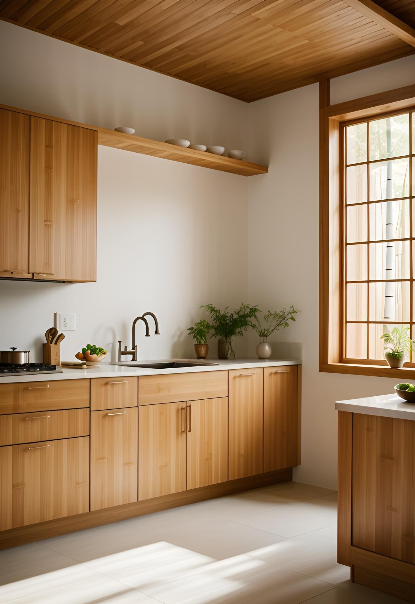 45 Timeless Kitchen Design Ideas for Everlasting Style 26 22. Tranquil Zen Kitchen Design-0