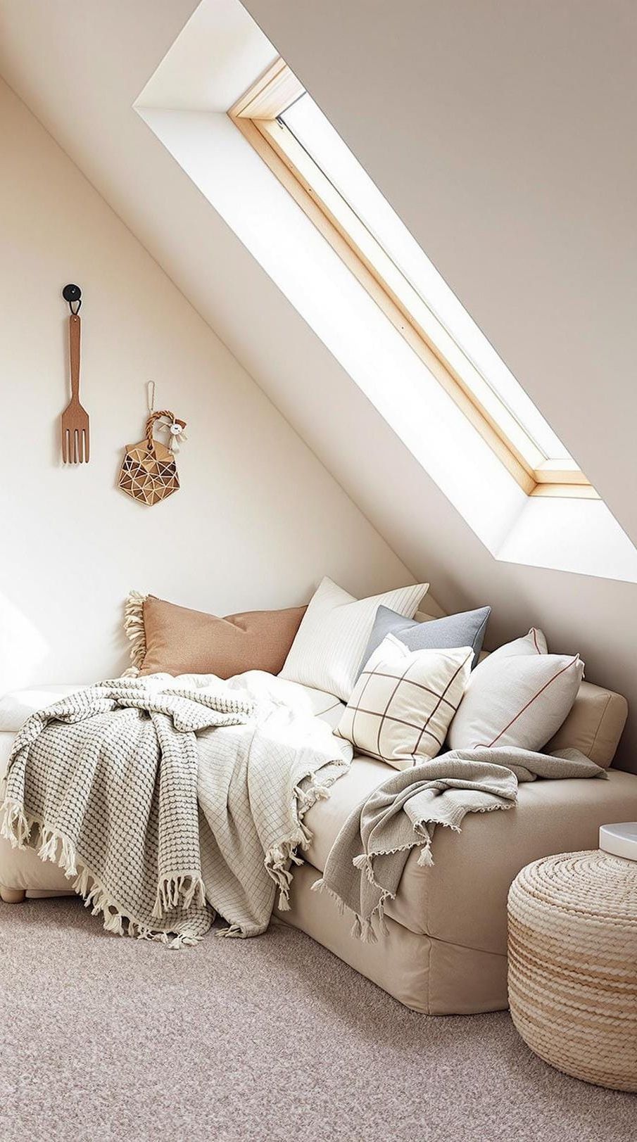 15 Genius Small Attic Bedroom Ideas To Maximize Space 19 6. Skylight Couch Nook: Position a small couch or chair under a skylight for natural light illumination-1