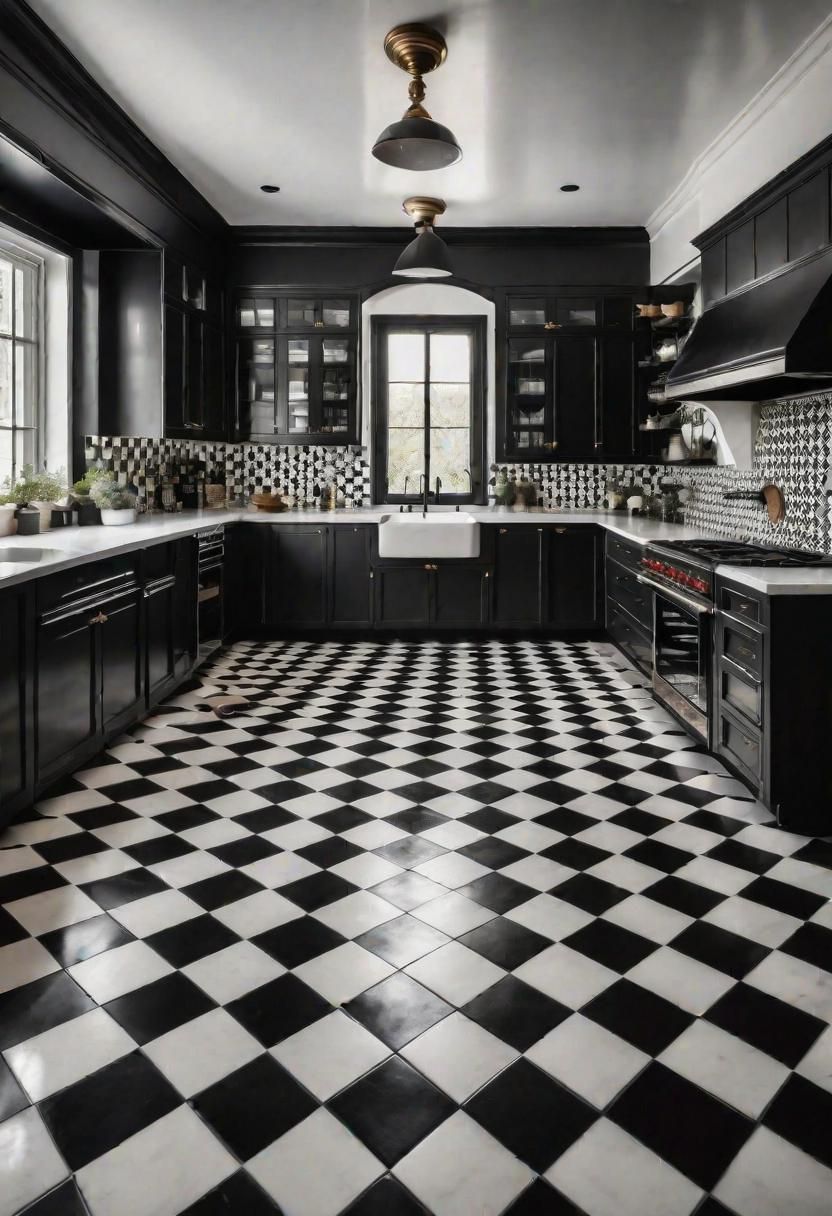 13. Classic Checkerboard Kitchen Flooring-0