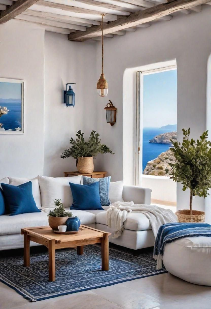 45 Warm & Inviting Cozy Living Room Ideas for Ultimate Relaxation 28 26. Greek Island Living Room Vibes-0