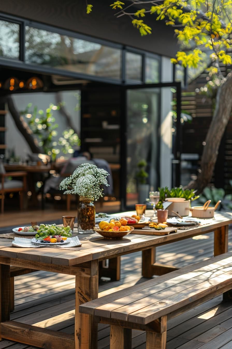 19 Trendy Patio Furniture Ideas for Chic Outdoor Spaces 16 9. Dual-Purpose Patio Furniture Transforming Bench-0