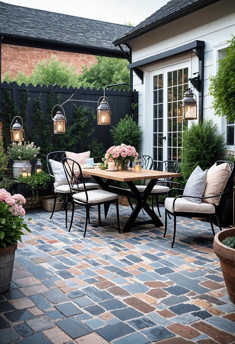 19 Unique Concrete Patio Ideas You Must See (New) 16 6. Farmhouse Style Concrete Patio Design-2