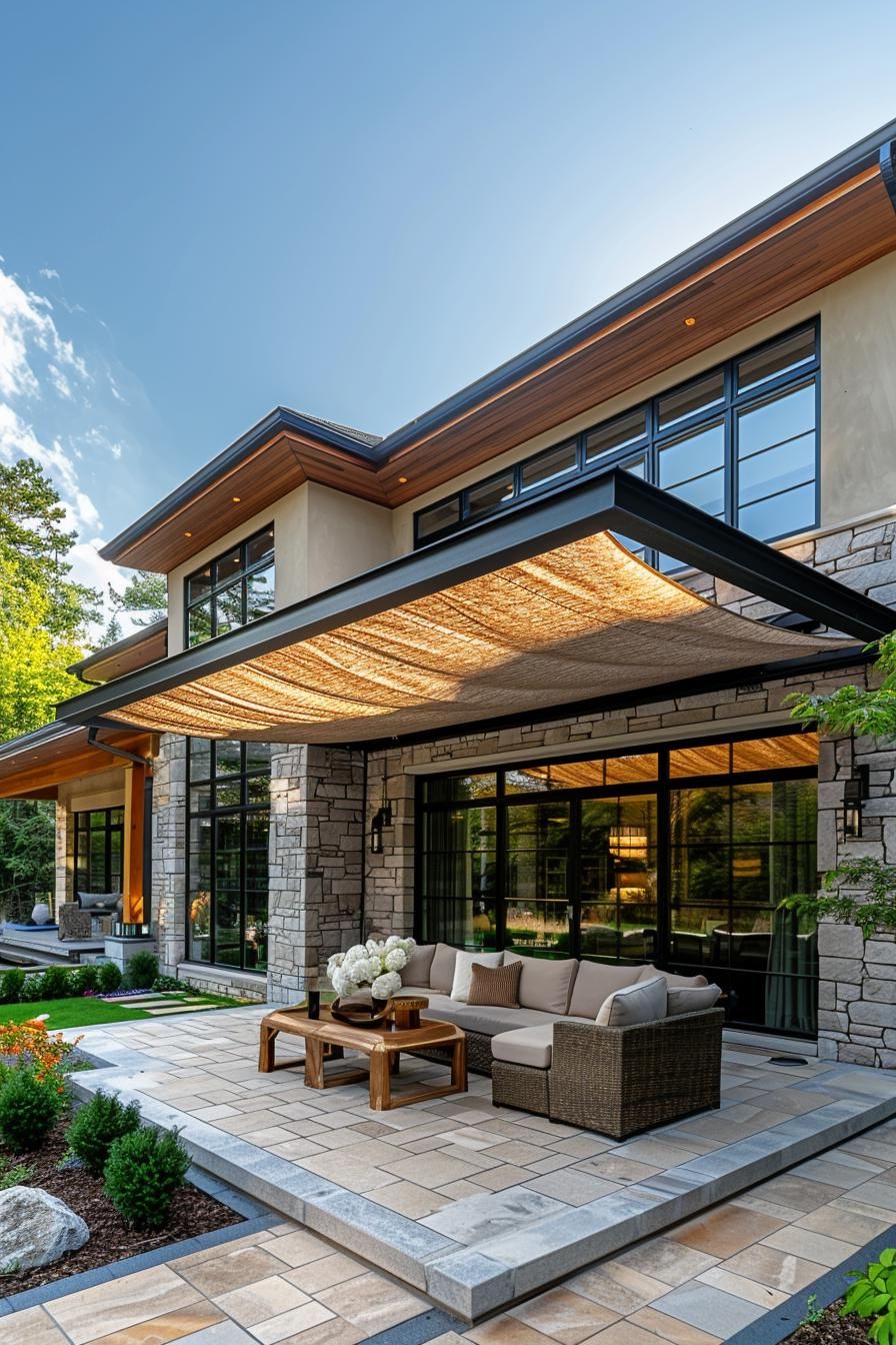 19 Unique Patio Roof Extension Ideas For A Stunning Backyard 6 2. Versatile Patio Roof Shade Solutions-0