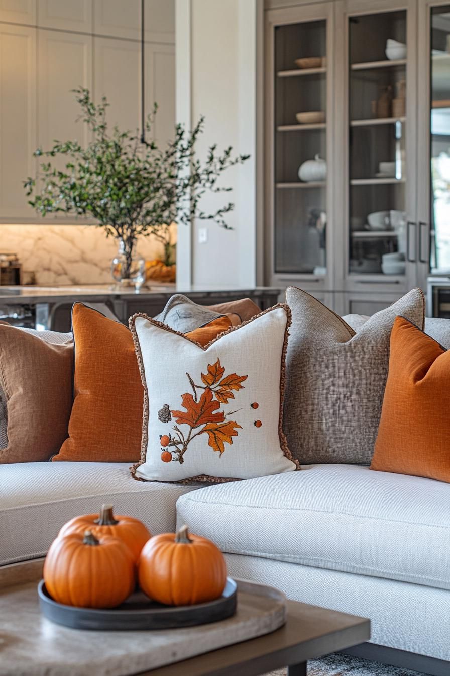 15 Cozy Fall Decor Ideas for Your Home 13 4. Cozy Fall Pillow Collection-1