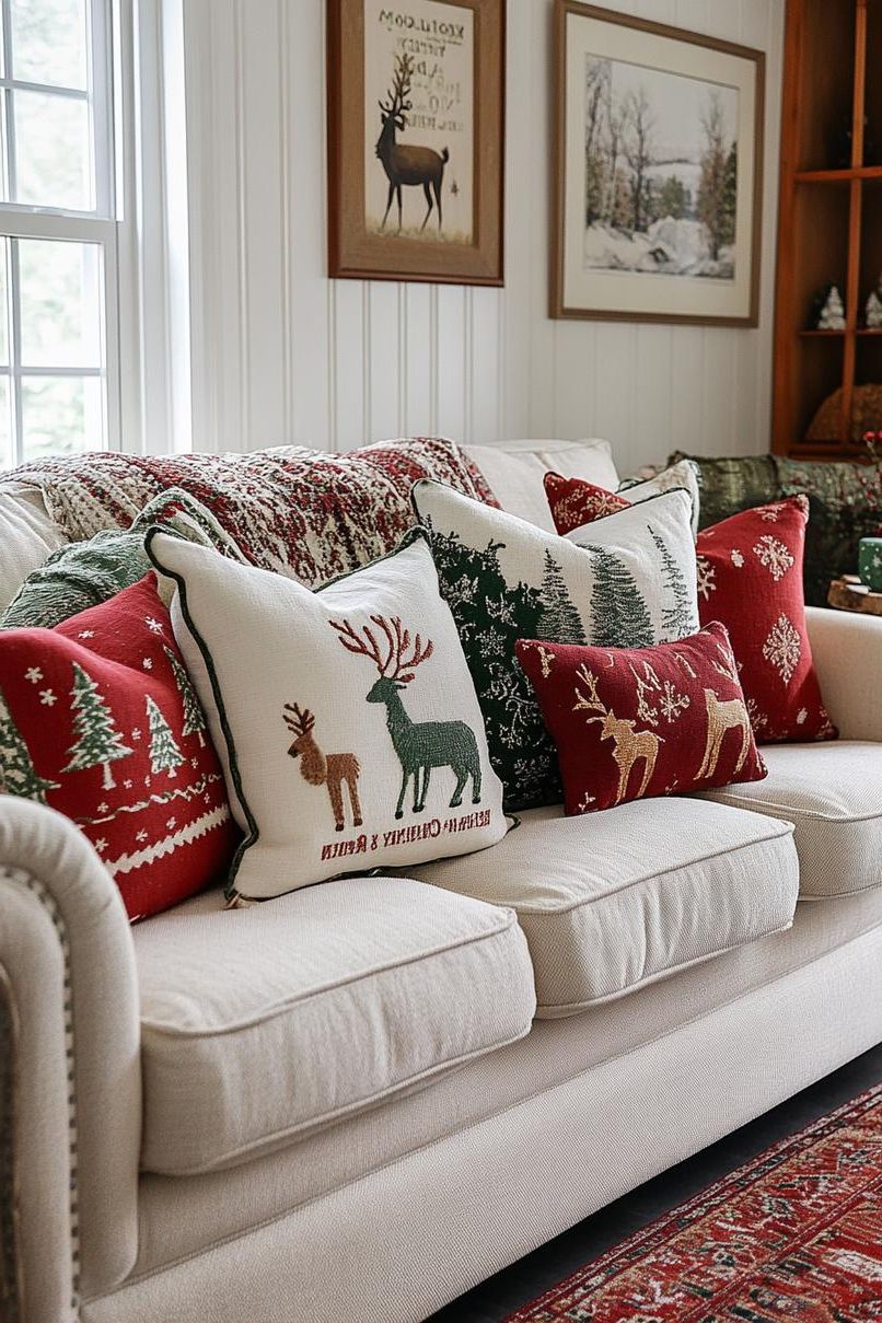 7. Cozy Christmas Pillows: Festive Flair-1