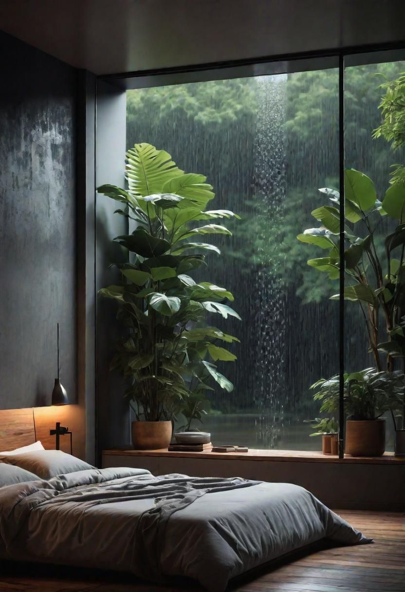36 Earthy Bedroom Ideas for a Serene Space 38 21. Soothing Rainwater Sound System-0