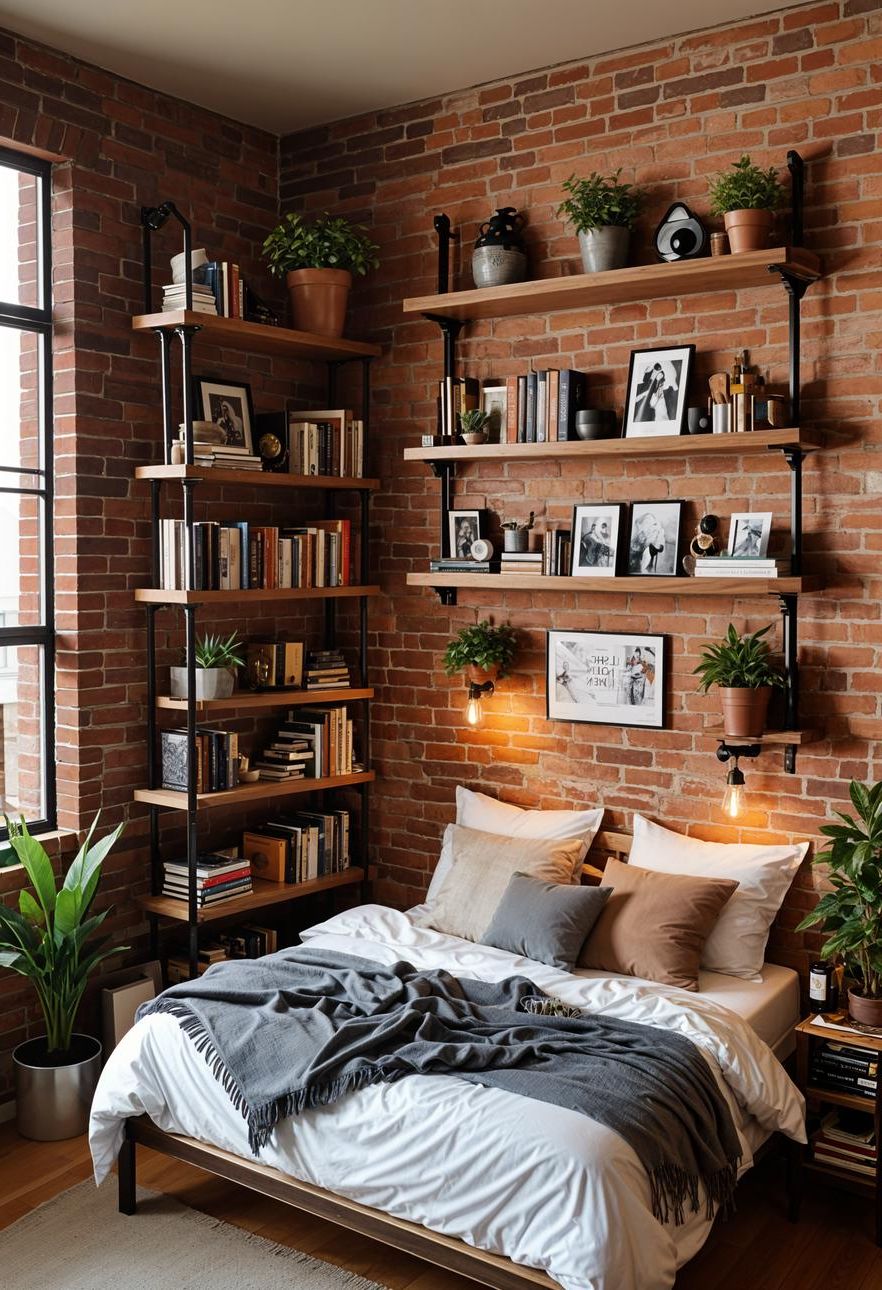 2. Industrial Chic Shelving for Guys-0