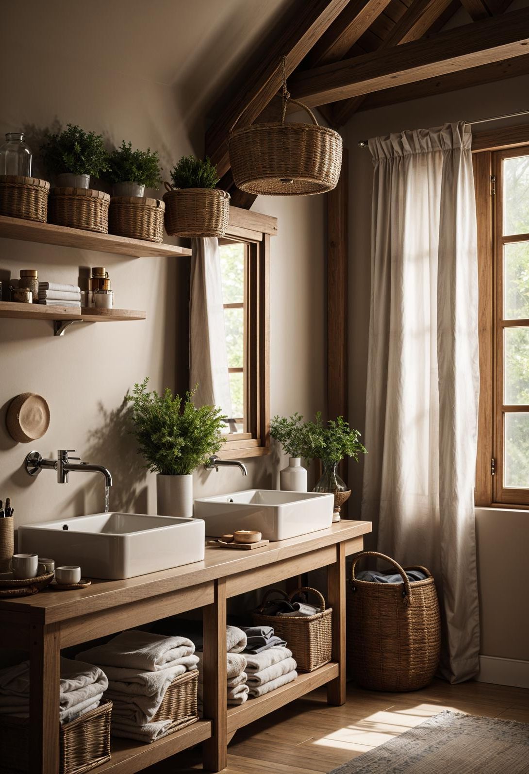 14. Chic Towel Storage with Baskets-2