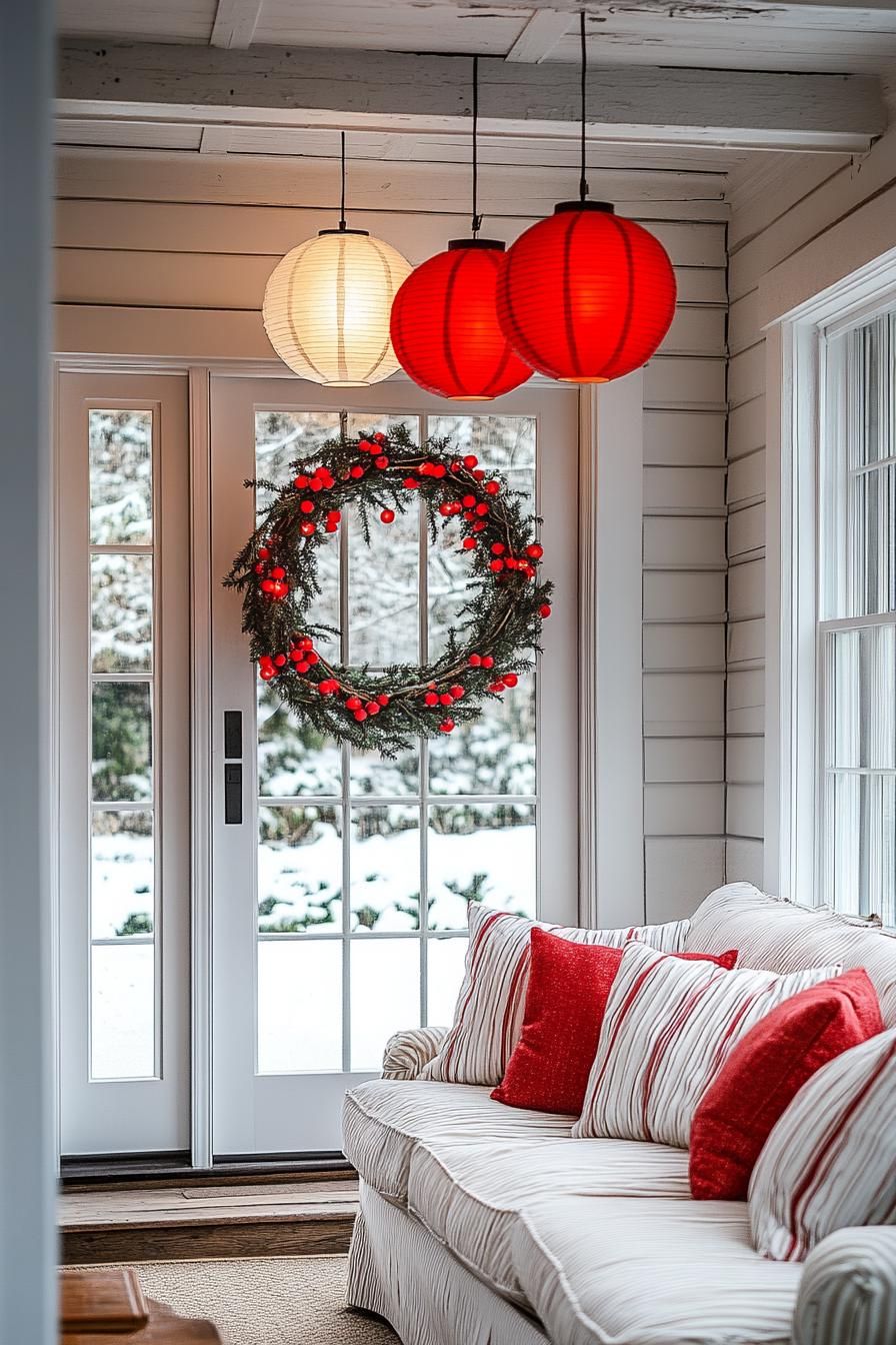 13. Festive Striped Lanterns Decor-0