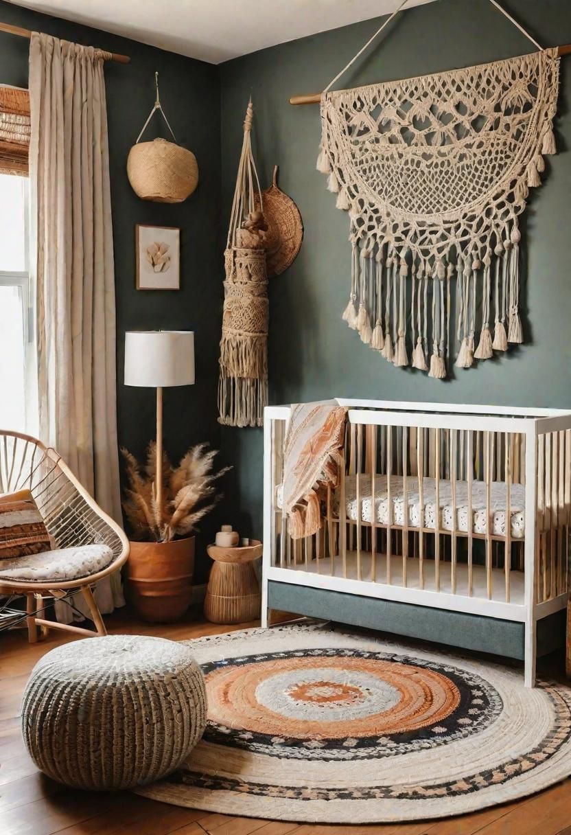 29 Serene Gender-Neutral Nursery Designs: Stylish & Inclusive Spaces for Every Baby 11 8. Boho Neutral Nursery Design-0