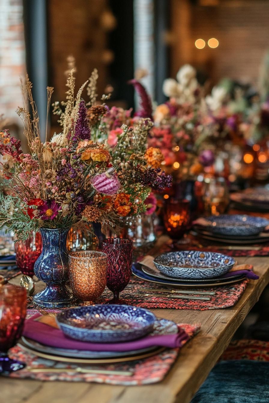 13. Boho Chic Holiday Table Styling-2