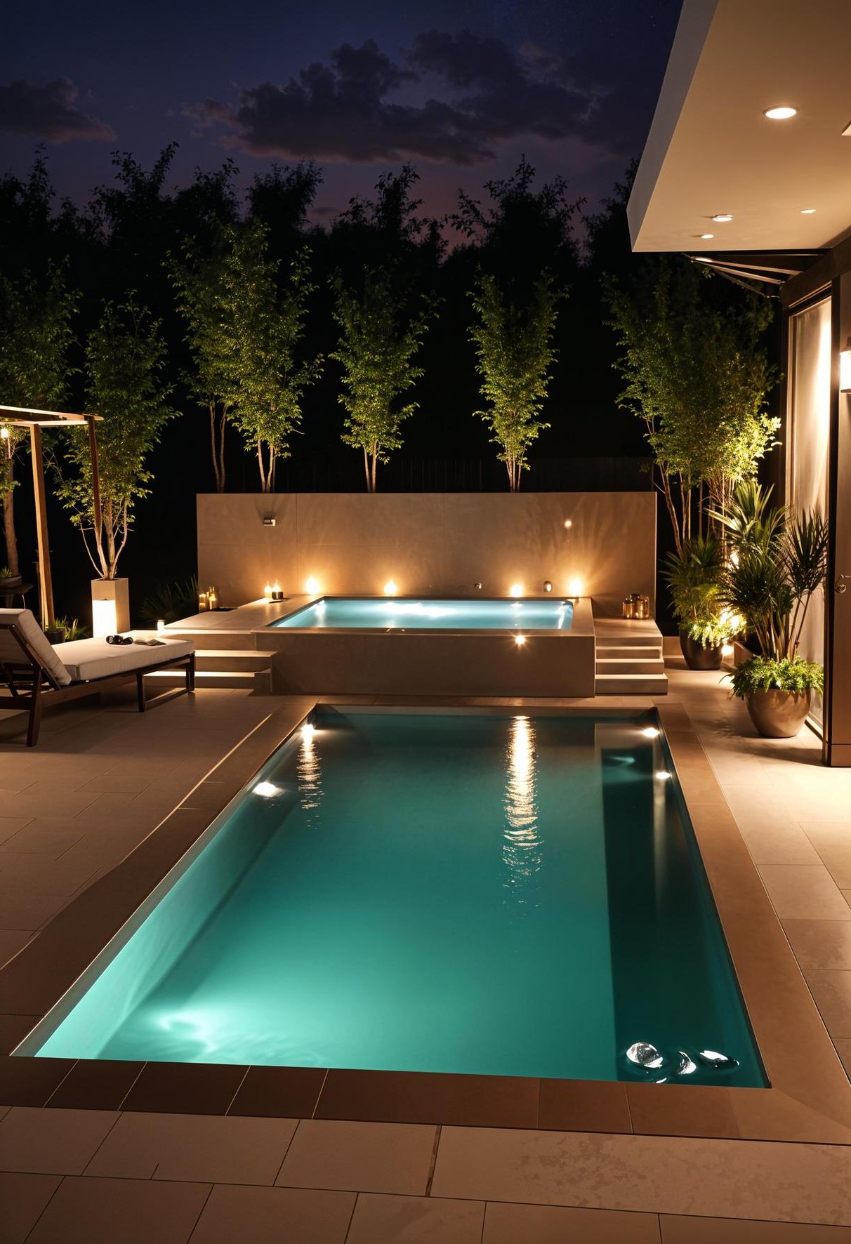 15 Modern Pool Designs Transforming Your Backyard 40 15. Luxury Spa Pool Design Inspiration-1