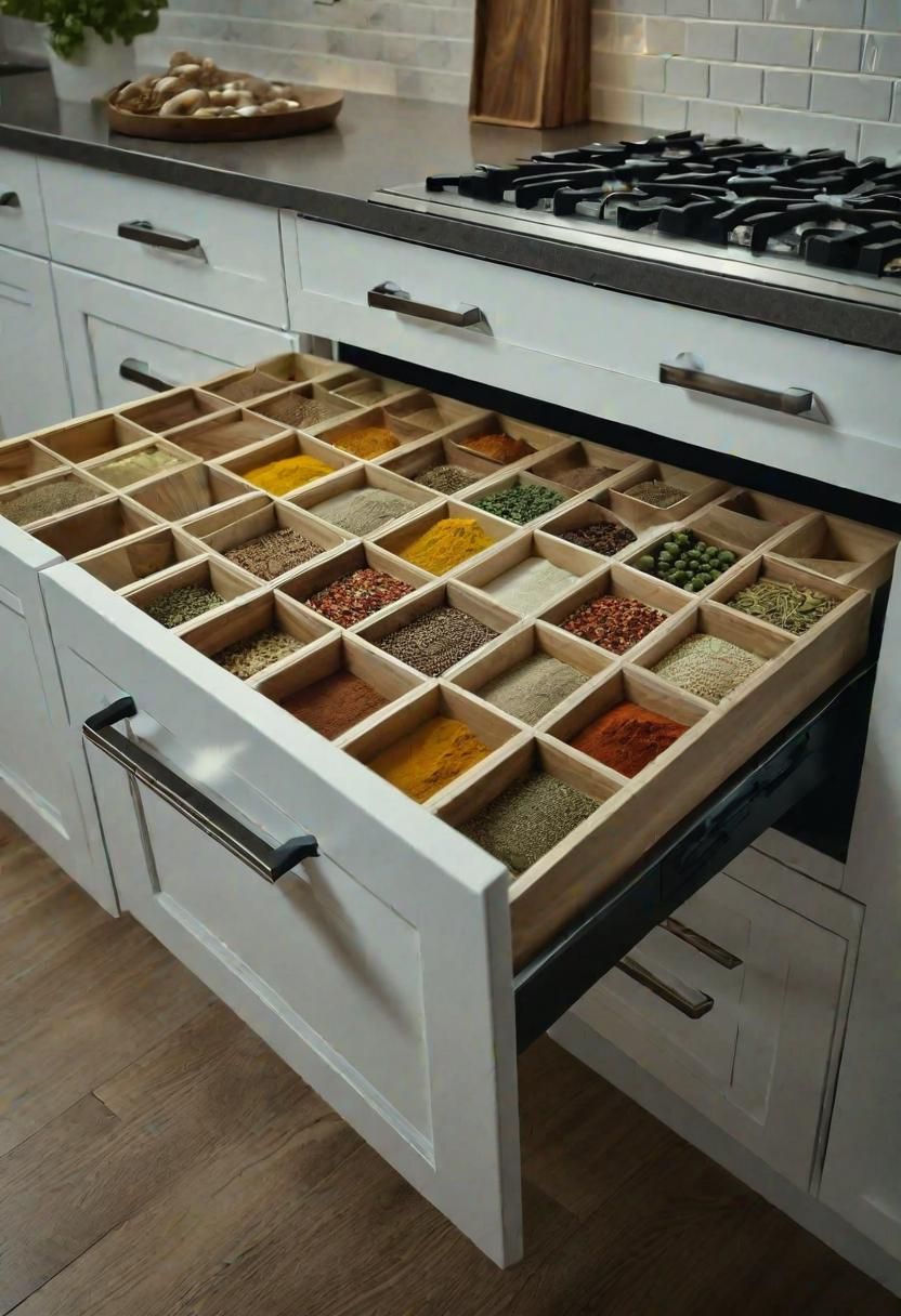17. Convenient Spice Drawer Cabinets-1