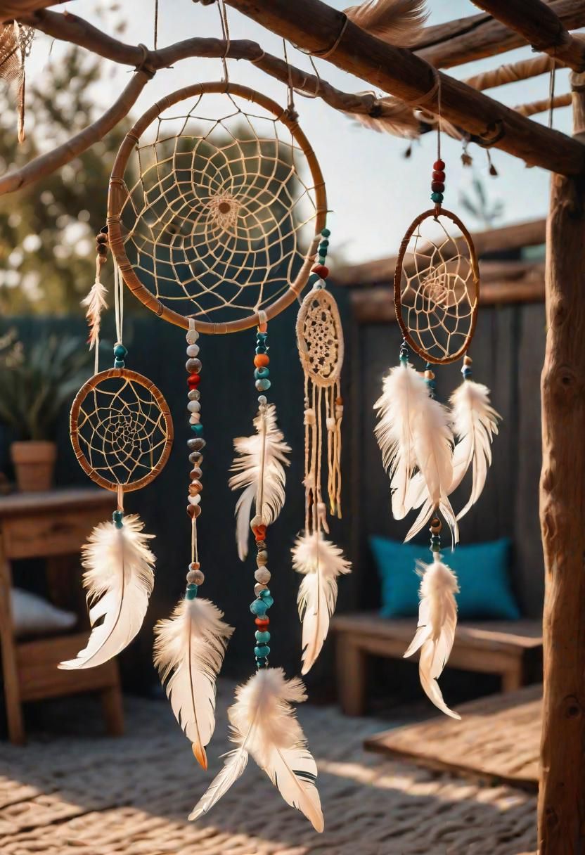 15 Chic Boho Patio Ideas You’ll Love 24 10. Whimsical Dreamcatcher Decor Ideas-0