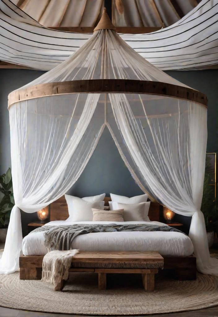 8. Boho Canopy Bed Ideas-0