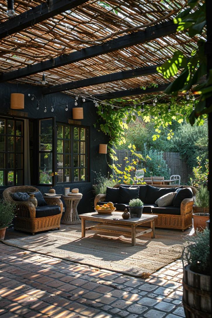 19 Unique Patio Roof Extension Ideas For A Stunning Backyard 32 12. Woven Willow Branch Canopy Ideas-0