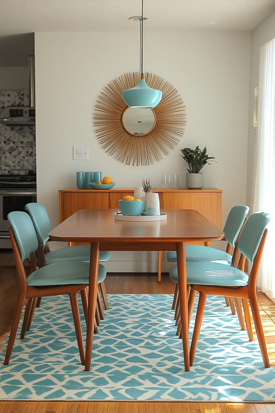 23 Stunning Mid-Century Modern Dining Tables You’ll Adore 48 18. Retro Flair: Sunburst Mirrors Inspiration-1