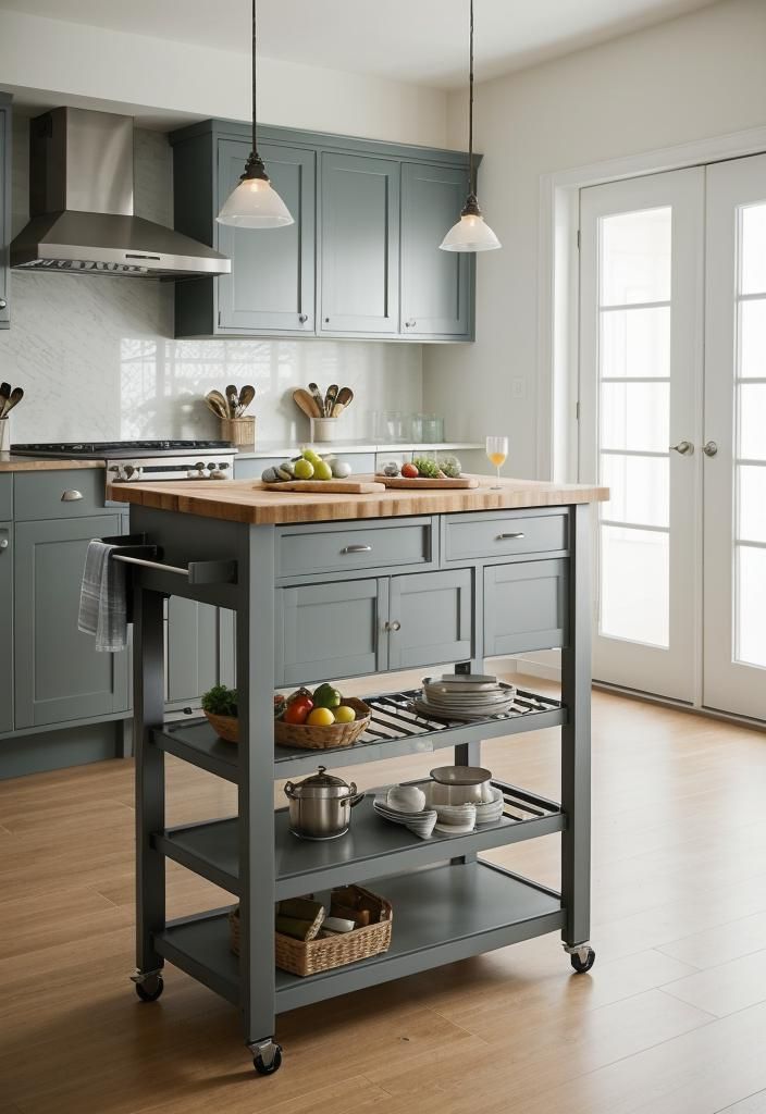 26. Adjustable Height Kitchen Island-0