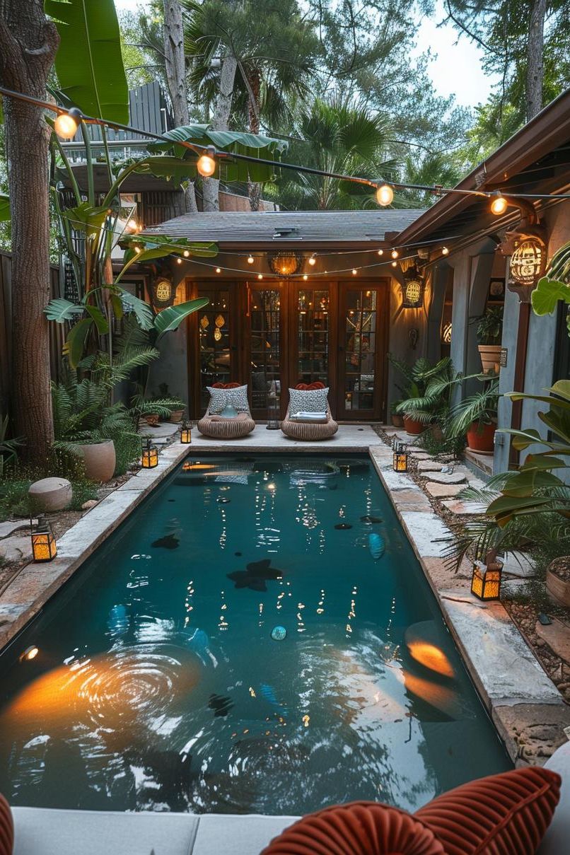 21 Stunning Small Pool Design Ideas For Tiny Backyards 49 18. Enchanted Forest Pool Design Ideas-0