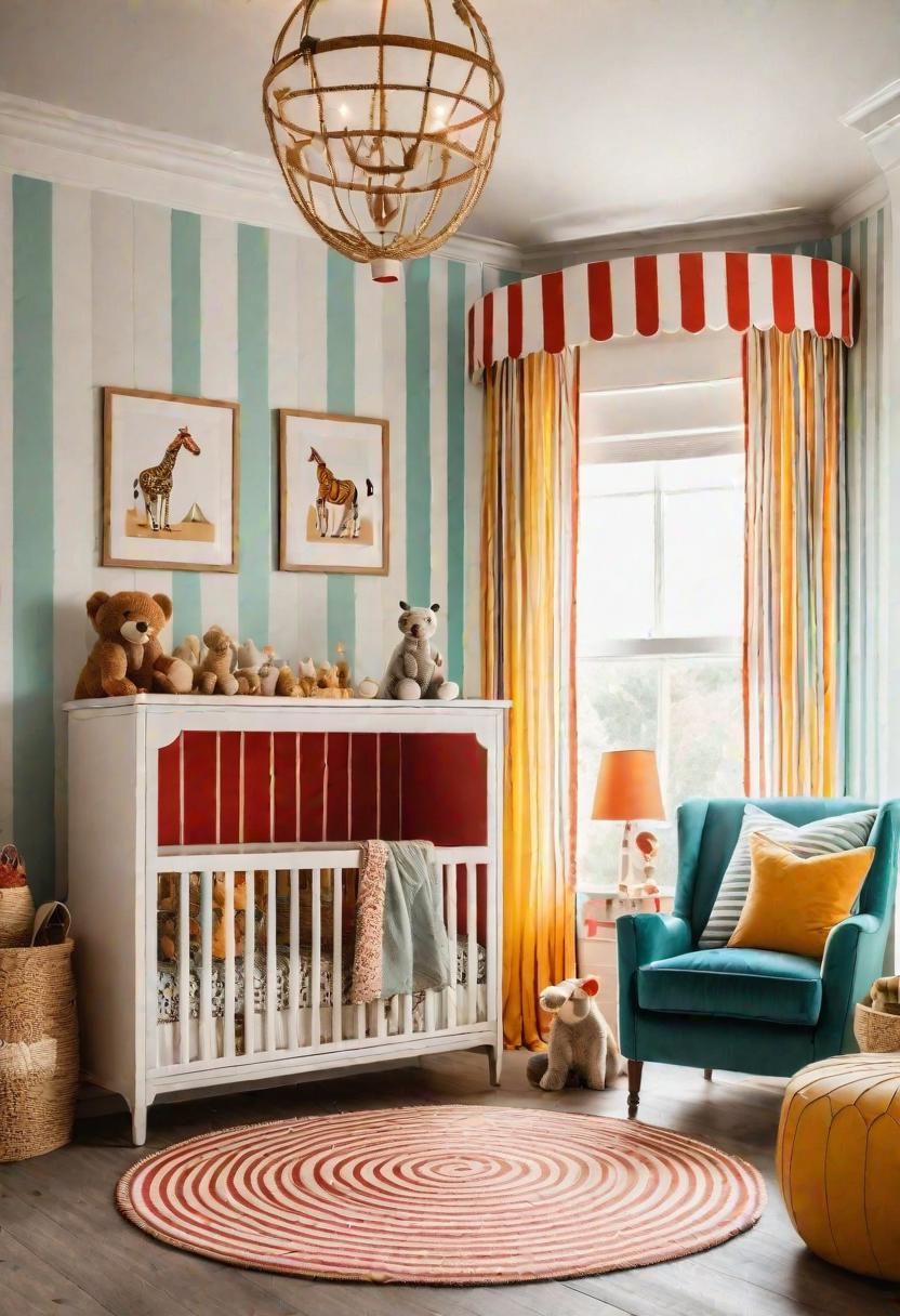 29 Serene Gender-Neutral Nursery Designs: Stylish & Inclusive Spaces for Every Baby 29 25. Vintage Circus Nursery Decor-0