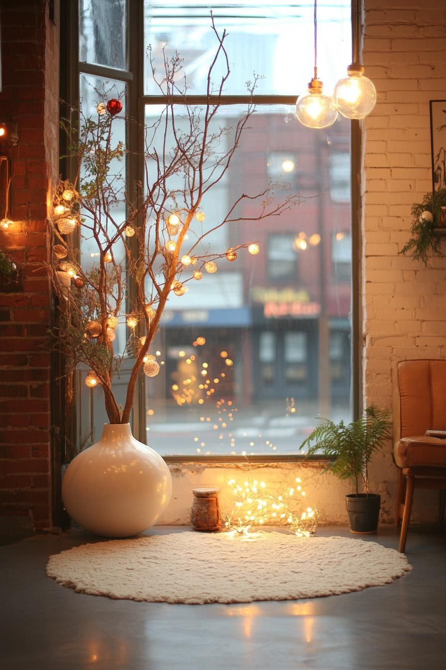 20 Minimalist Christmas Decor Ideas You’ll Love in 2025 25 10. Twig Tree Holiday Decor-0