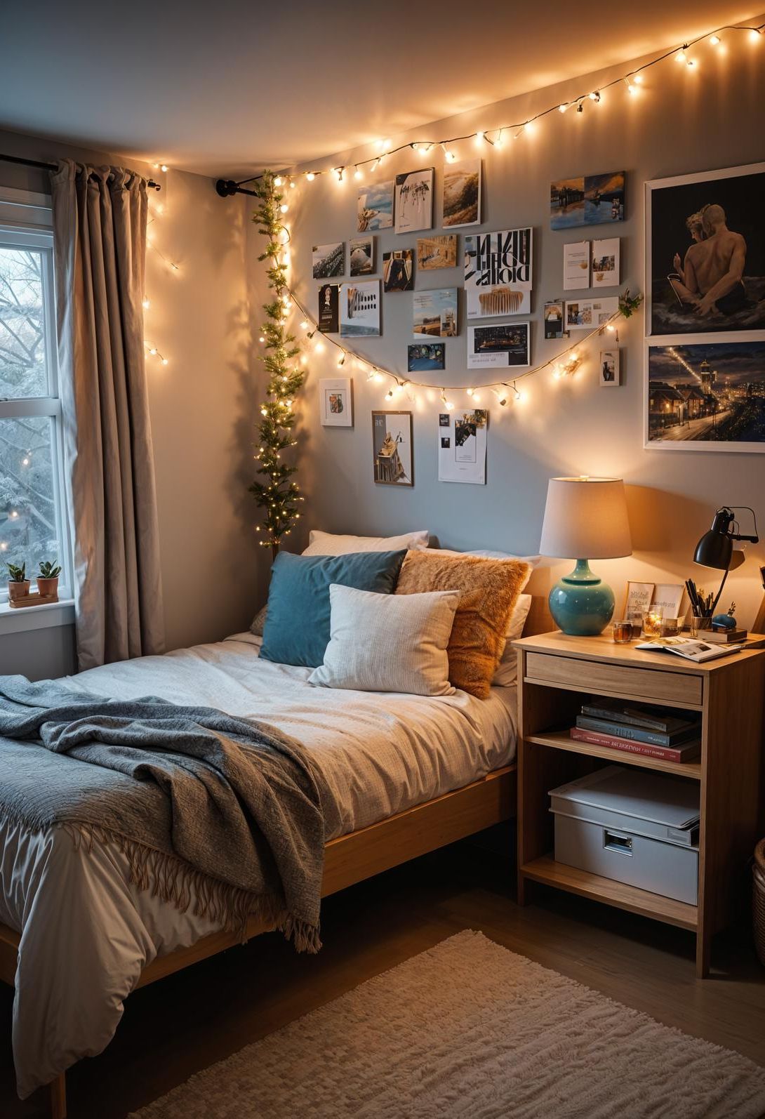 2. Cozy Corner Inspiration: Fairy Lights & Blankets-1